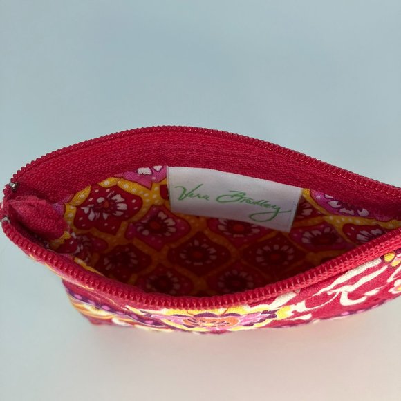 Vera Bradley Raspberry Fizz fuchsia pink coin purse like new - Picture 3 of 4